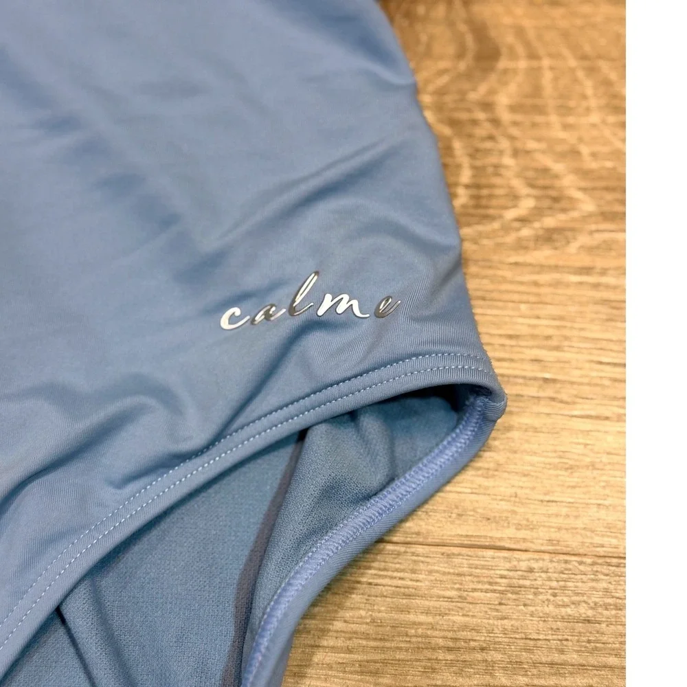 Johnny Was Calme XXL Della Blue Cross Back One Piece Swimsuit NWT